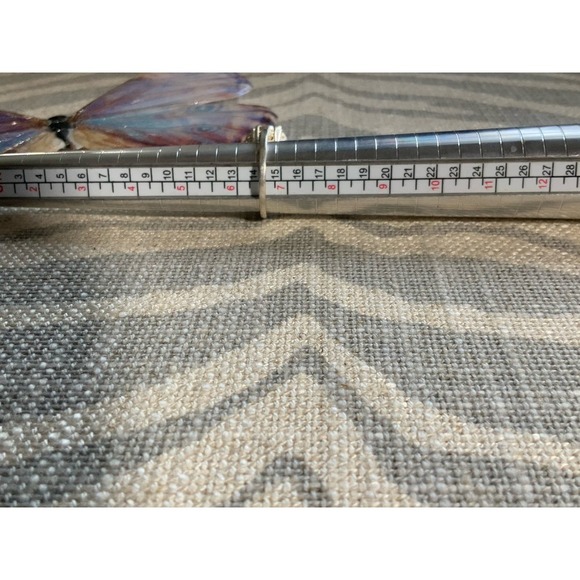 Sterling Silver 925 Blue Cubic Zirconia Sapphire 6.5" - Picture 6 of 6